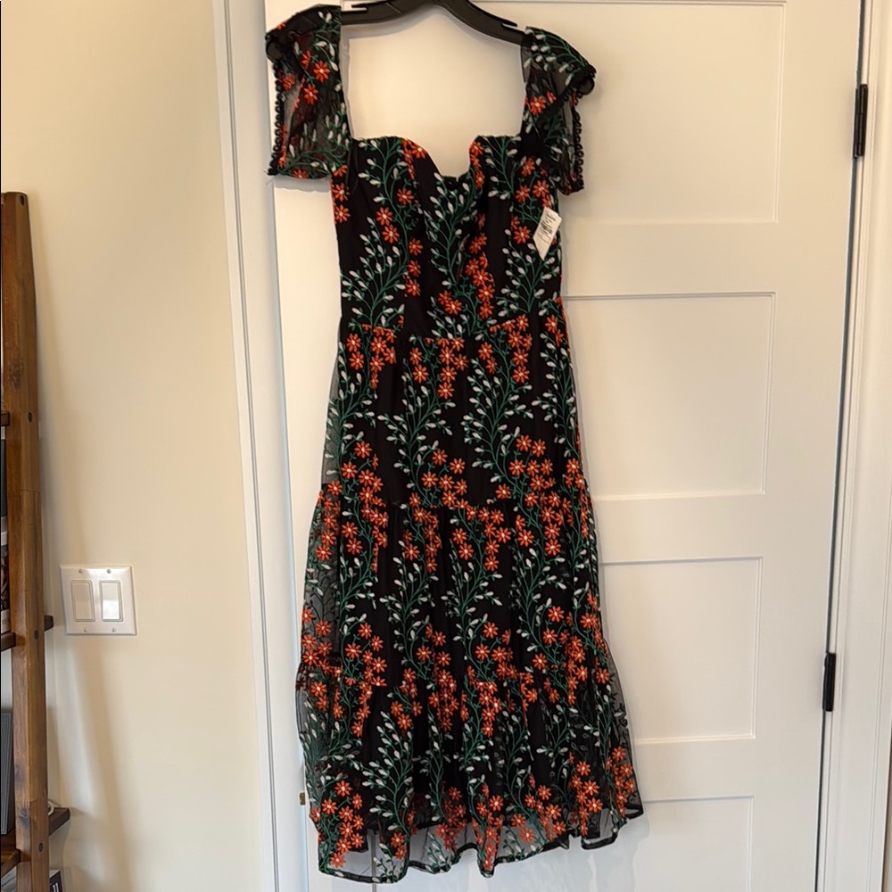 Floral Black Dress